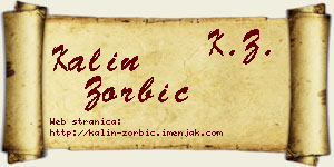 Kalin Zorbić vizit kartica